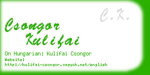 csongor kulifai business card